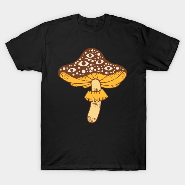 Mushroom Eyes T-Shirt by taoistviking